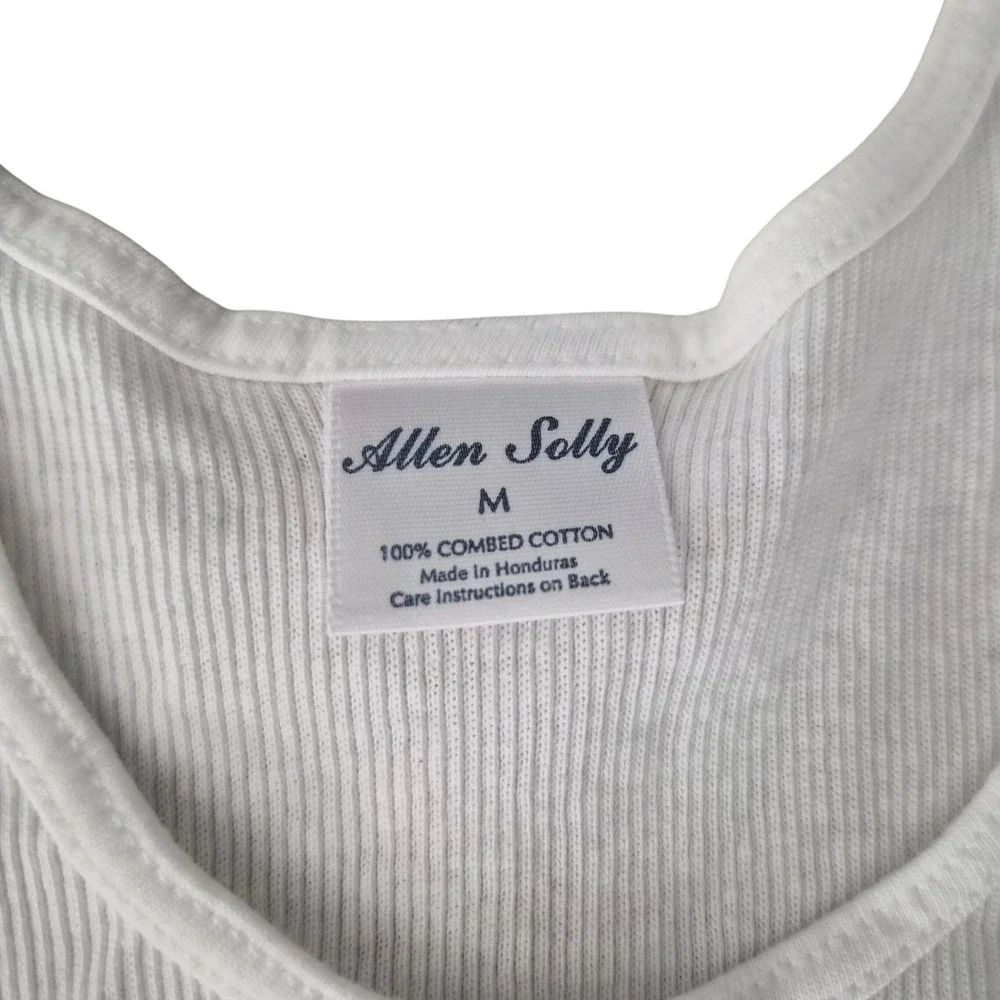 Allen Solly Unisex Ribbed Tank Top 3 Pack White Combed Cotton A-Shirt Medium